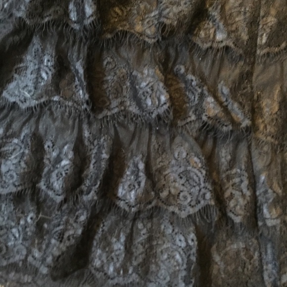 🔴Aqua Black ruffled Lace A - Line Large Skirt - Picture 5 of 7